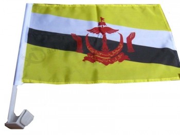 Brunei Land Auto Fahrzeug Flagge für Zuhause und Paraden, offizielle Party, Allwetter drinnen im Freien
