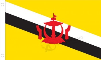 批发定制高品质户外尼龙文莱国家国旗，三尺五尺