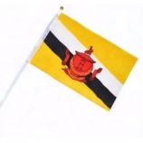 groothandel custom hoge kwaliteit brunei hand vlag polyester hand zwaaien vlag