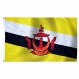 Venda quente 3x5ft grande impressão digital poliéster brunei bandeira nacional