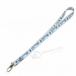 zwarte kleur goedkope bedrukte reflecterende logo polyester lanyard