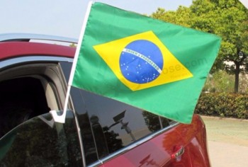 オンラインショップ中国カスタム高品質ポリエステル生地ブラジル車フラグ