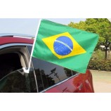 Online-Shop China benutzerdefinierte hochwertige Polyestergewebe Brasilien Autofahne