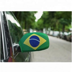 fast delivery stock brazil car wing mirror cover flag