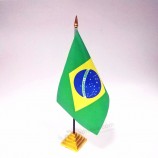 custom hoge kwaliteit mini brazilië tafelvlag