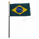 カスタム20 * 30 cmポリエステルブラジル手振る旗