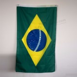 3X5 ft aangepaste grootte en ontwerp van nationale vlag, land vlag, Braziliaanse vlag te koop