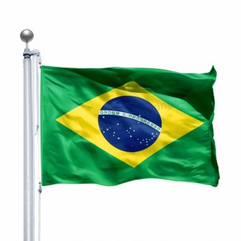 2018 월드컵 응원을위한 3x5 ft 폴리 에스테 브라질 축구 국가 깃발