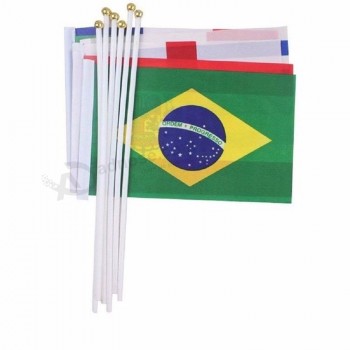 Hete verkoop promotie Brazilië hand vlag voor adverteren