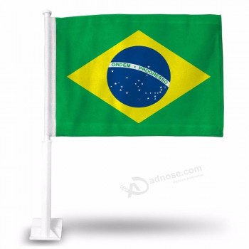 Brasilien-Fußball Autoflaggen 18 * 12 Zoll doppelseitige Autofensterflaggen