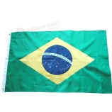 ホット人気90 * 150センチ210dナイロンオックスフォード国ブラジル国旗刺繍旗