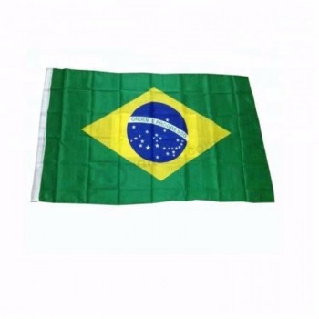 оптовая пользовательские 100% полиэстер напечатаны 3 * 5ft бразилия флаги страны