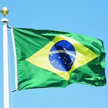 100% полиэстер быстрая доставка трикотажные флаг бразилия