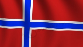 Flagge der Bouvetinsel. offizielle Flagge weht sanft im Wind