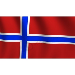 vlag van bouvet eiland. officiële vlag zachtjes zwaaiend in de wind