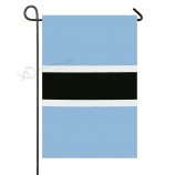 a doppia faccia verticale su ordinazione all'ingrosso della bandiera del giardino della bandiera del Botswana di alta qualità