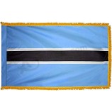 Botswana Flag with Gold Fringe for Ceremonies, Parades, and Indoor Display (3'x5')