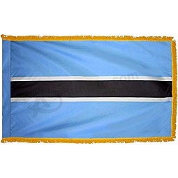 bandeira do botswana com franja dourada para cerimônias, desfiles e exibição interna (3'x5 ')