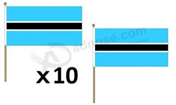 博茨瓦纳国旗12英寸x 18英寸木棍-博茨瓦纳国旗30 x 45厘米-带杆的横幅12x18