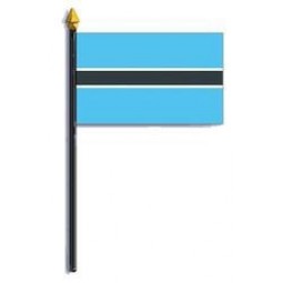 wholesale custom high quality botswana flag rayon On staff 4 in. x 6 in.