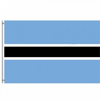 卸売カスタム世界旗90 * 150センチ/ 3 * 5フィートボツワナ国立バナー
