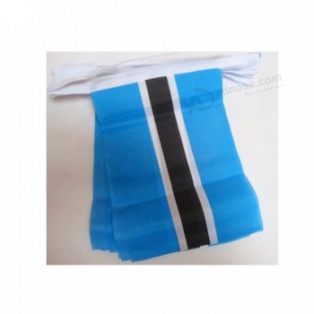 Großhandel benutzerdefinierte Stoter Flagge Werbeartikel Botswana Land Bunting Flag String Flagge