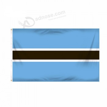 billige kundenspezifische Polyester Satin Hitze Sublimationsdruck Botswana Nationalflagge