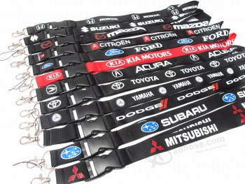 ONE PC Mens CAR Logo Badge Lanyard badge holder for Keys ID Holders  Mobile Phone Neck Straps For Ford Honda