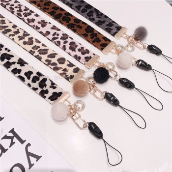 Leopard Print Neck Strap Lanyard Id Card Detachable for IPhone 6 7 8 X XS Max for  Mp3 Mp4 Card Lanyard Para Llaves