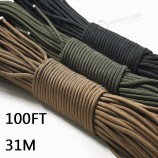 Angelseile Paracord 550 Fallschirmschnur Lanyard Seil 7 Strang 100ft 31m Die Angelschnur