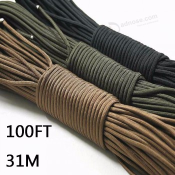 Fishing Ropes Paracord 550 Parachute Cord Lanyard Rope  7 Strand 100FT 31m The fishing line