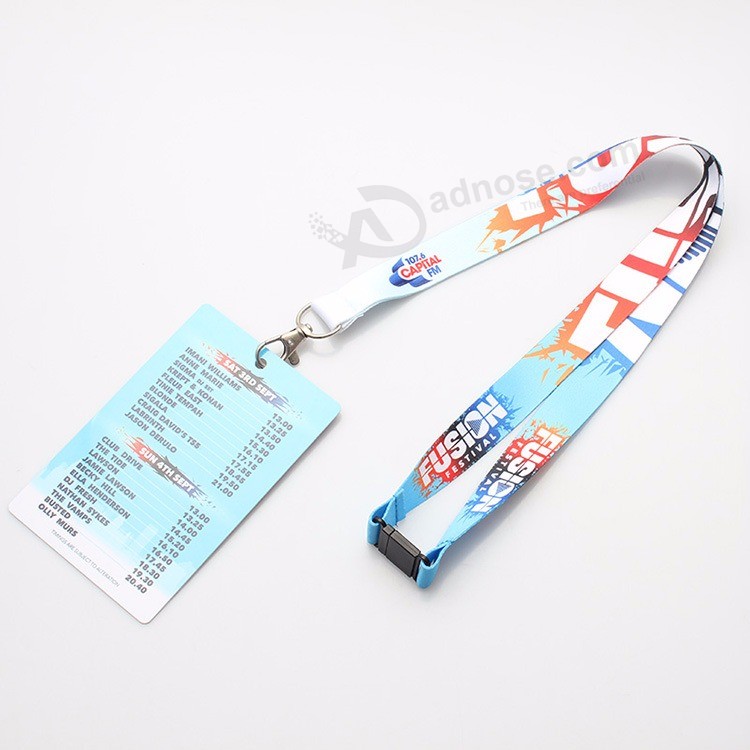 Personalized Heat Transfer Polyester Custom Lanyards Sample Free