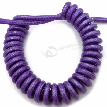 电缆线强拉透明紫色可伸缩安全弹性弹簧工具挂绳胸牌夹