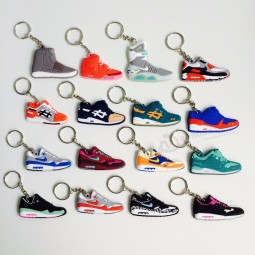 Mini Silicone Jordan Shoes Max 1 personalized keychains Sneaker Key Chain Woman Men Bag Charm Car Accessories Key Rings