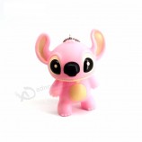Plastic pink Stitch toy bag accessories personalized keychains