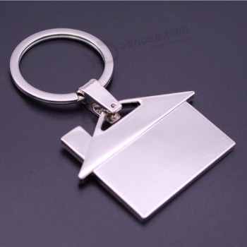 aangepaste logo promotionele metalen huis gepersonaliseerde sleutelhangers