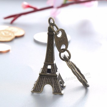 브랜드 새로운 빈티지 에펠 탑 키 체인 / 타워 펜던트 키 링 선물 패션 골드 은색 청동 구리 로맨틱 선물