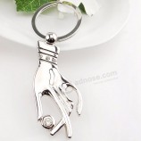 Original New Silver Tone Crystal Hand Key Chain Women Novelty Bag Car Trinkets personalised keyrings Female Chaveiro Llaveros Souvenirs Gift