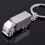 Original New Silver Truck Keychain For Men Heavy Metal Car personalised keyrings Key Ring Male Jewelry Bag Car Trinket Gift Souvenirs