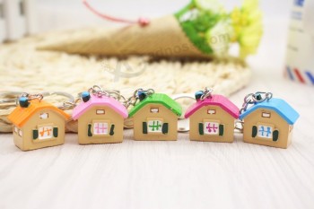 Original Creative Cute Little House personalised keyrings Simulation Mini House Pendant Key Ring Novelty Key Chain Christmas Birthday Gift