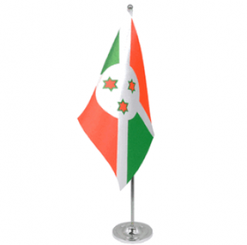 poliéster mini burundi mano agitando bandera al por mayor