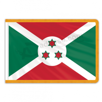 Polyester Burundi national tassel flag for hanging