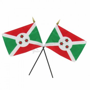 14 * 21cm mini burundi draagbare vlag voor fans