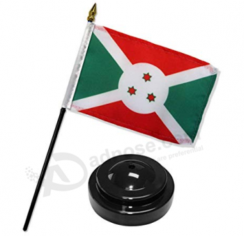 bandera de mesa nacional de burundi de impresión profesional con base