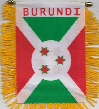 Custom Burundi Car Rearview Window Hanging Flag