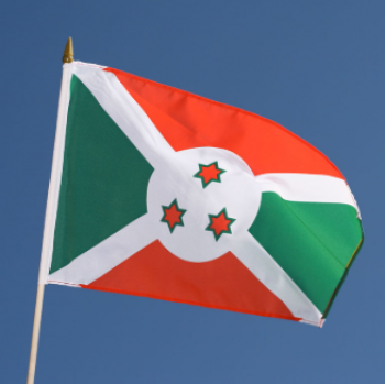 Burundi nationale hand vlag / Burundi land stok vlag