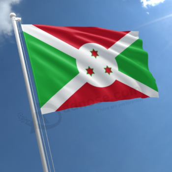 tecido de poliéster bandeira nacional do país do burundi