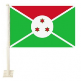30 * 45 cm material de poliéster burundi carro clipe bandeira