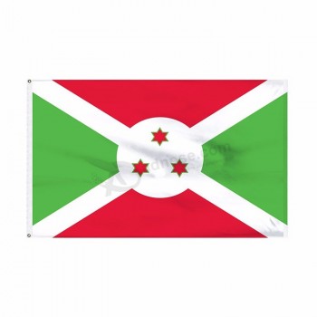 sublimatie op maat gemaakte polyester nationale vlag van Burundi