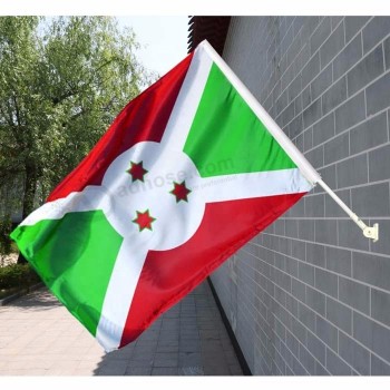 país país burundi parede bandeira com poste